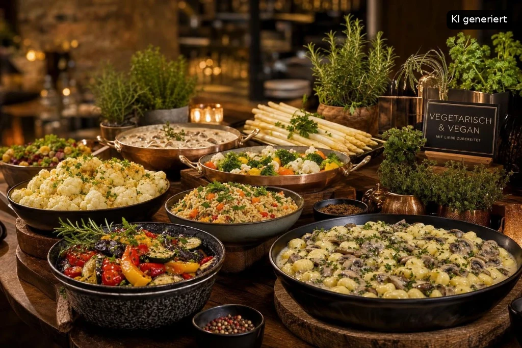 Vegan Vegetarisches Catering Buffet